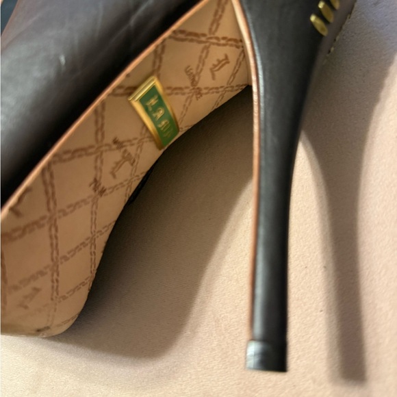 L.A.M.B. Dark Brown Leather Over the Knee Boots size 7.5 - Picture 6 of 9